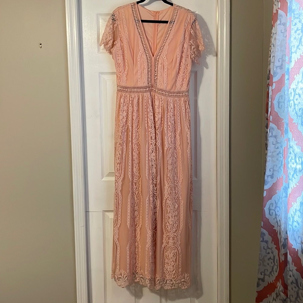 Coral Lace Dress